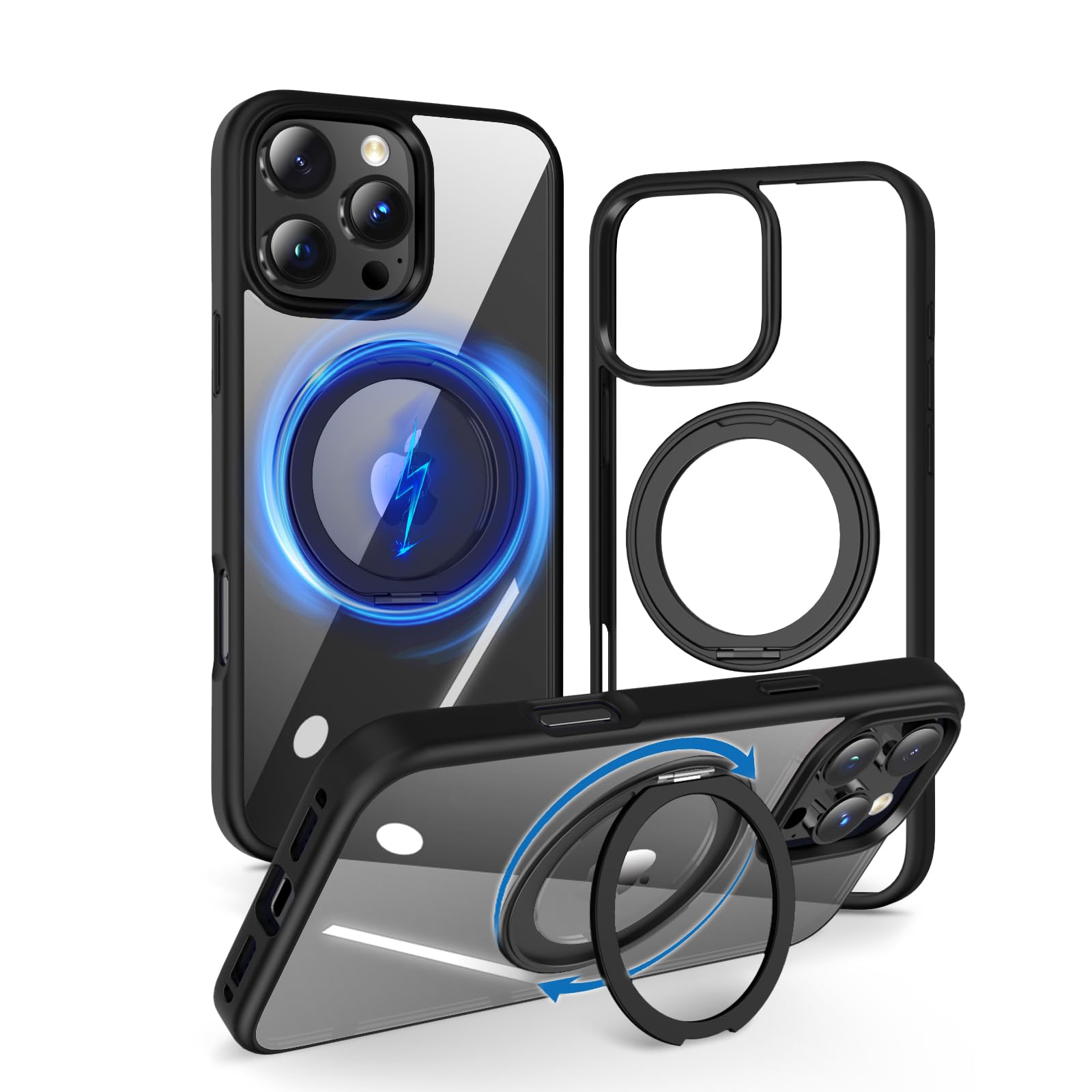 Amazon.co.jp: 【360度回転スタンド・縦横両対応】KATSUTOYO iPhone 16