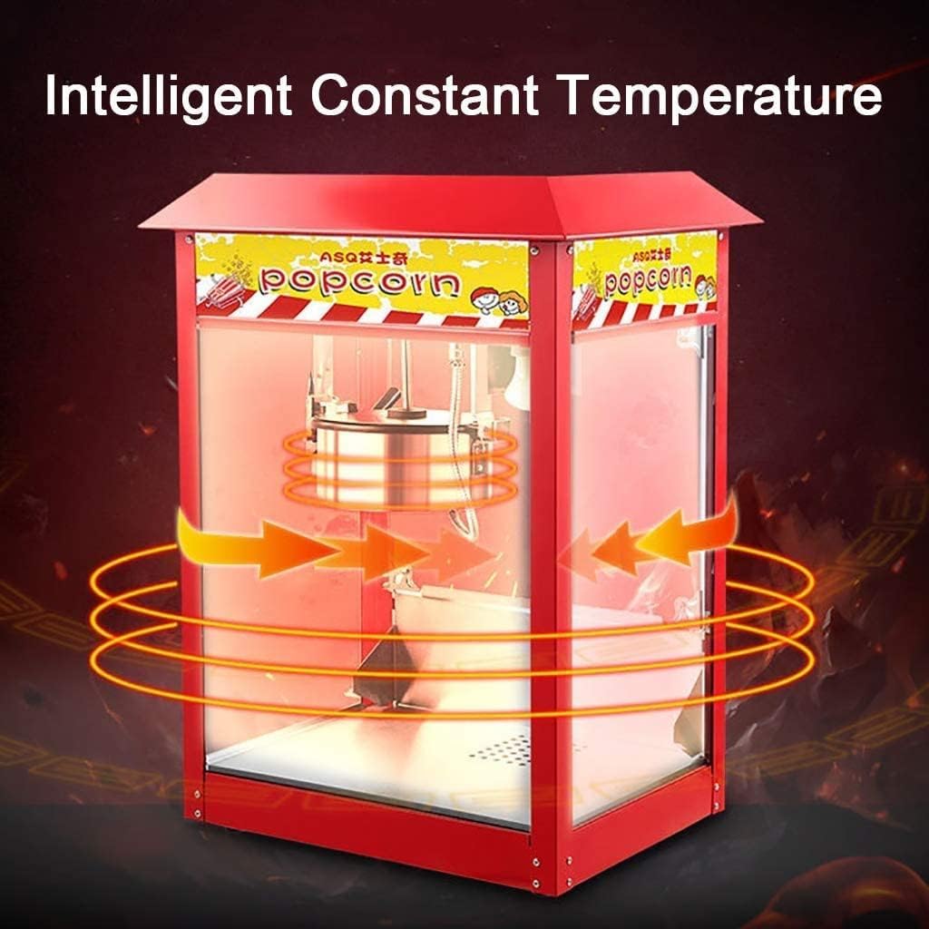 McbeAn Máquina Comercial De Palomitas De Maíz, Estilo Teatro, Control De 3 Interruptores, Marco De Acero De Vidrio Templado, Máquina Eléctrica De Palomitas De Maíz, para Fiesta De Navidad, Teatro