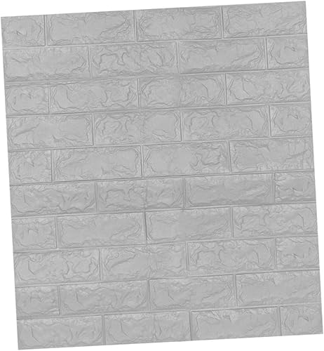 Garneck Panel de pared 3D, papel tapiz blanco, etiqueta vintage, papel tapiz de ladrillo 3D, paneles de pared 3D, despegar y pegar, papeles pintados