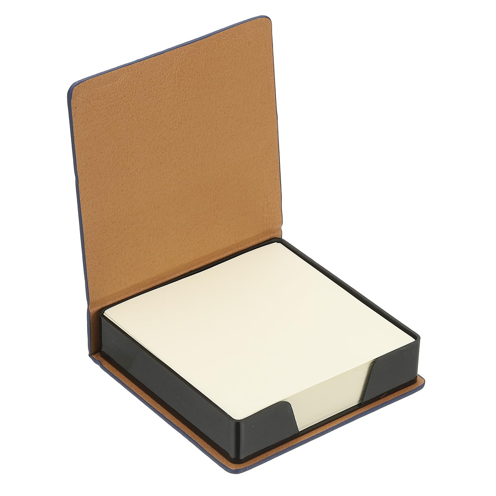 PATIKIL 140 Sheets Leather Sticky Notes Holder, 10in Post Notes Holder Storage Box Desktop Mini Square Case Business Card Holder Memo Pad Organizer for Desk Home Office Notebook, Blue