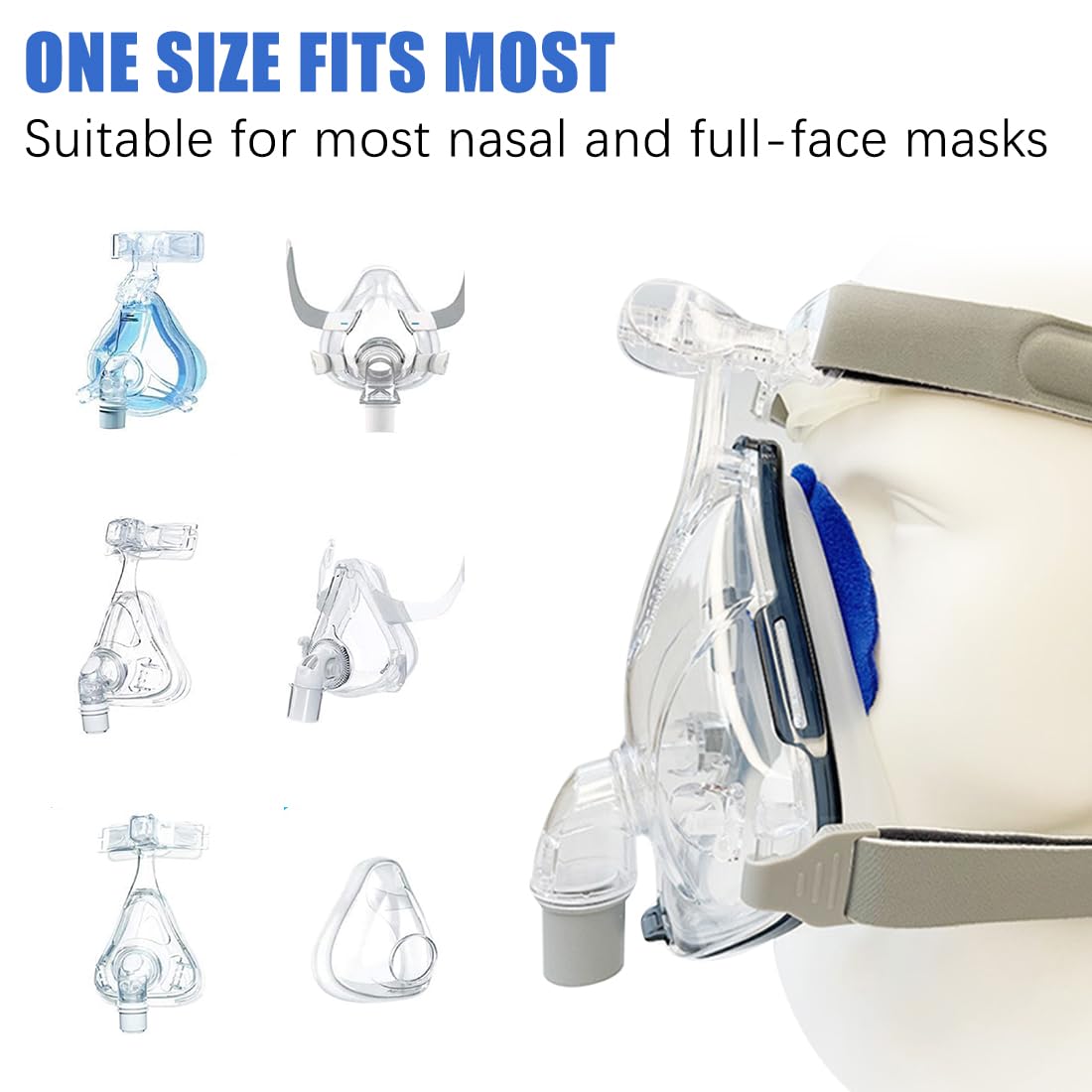 EUYKQNOI Nasenpolster für CPAP-Maske, Komfort-Nasenkissen, Nasen Polster, Reduziert Druck und Hautreizungen, Universelle Passform,5er-Pack, Wiederverwendbar und Waschbar