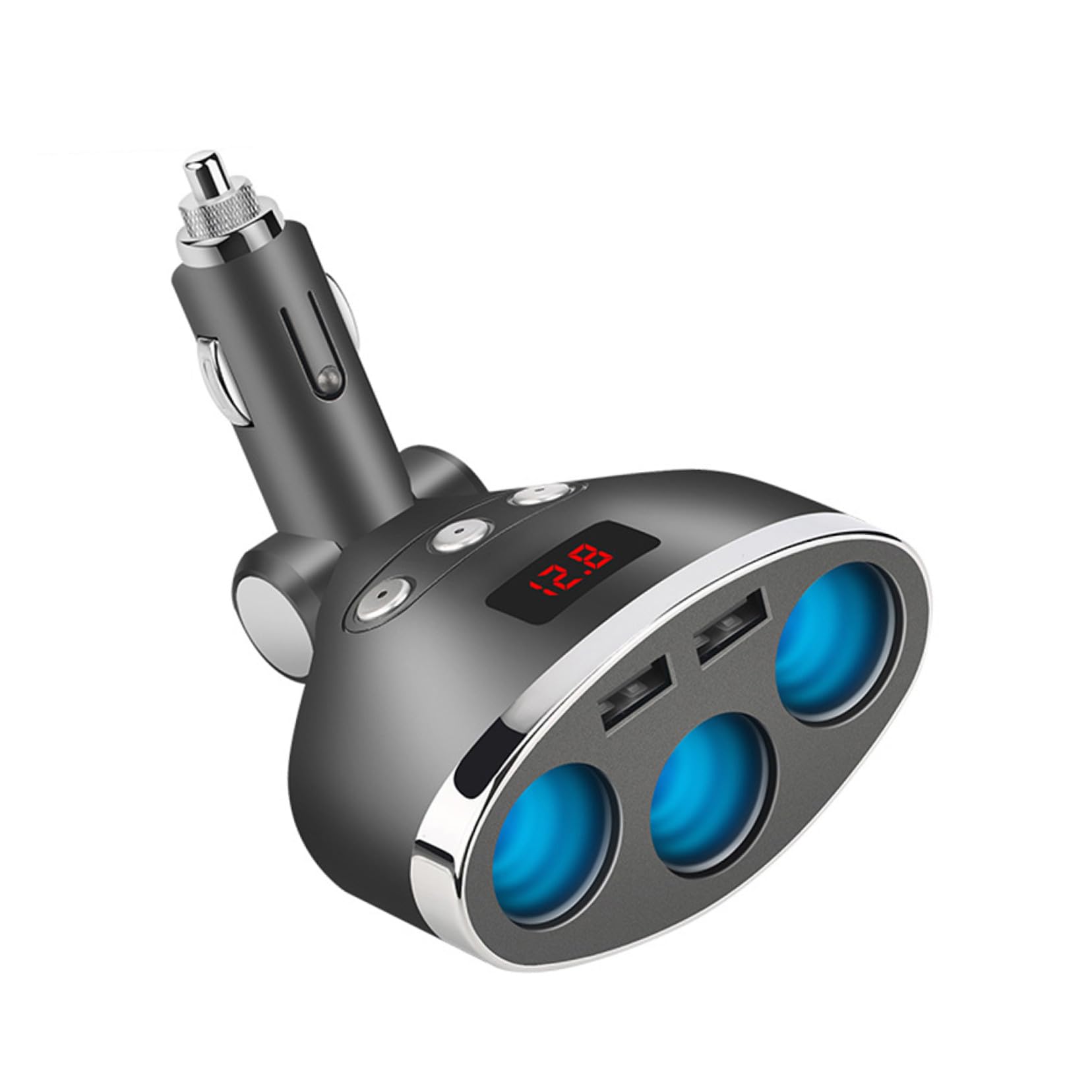 Chargeur Allume-Cigare pour Voiture 1 vers 3 Prises 12/24 V Noir