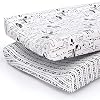 The Peanutshell Baby Changing Pad Covers for Boys or Girls | Black & White 2 Pack Set | Zoo Animals & Tribal Stripes