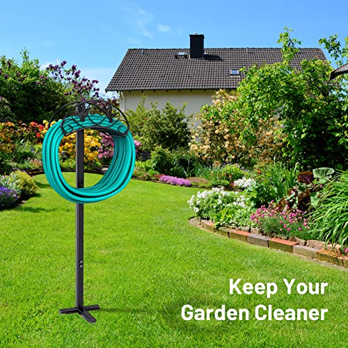 Garden Hose Holder, Freestanding Metal Water Hose Storage Stand Rack Hose Hanger, Detachable Water Hose Holders For Outside Yard Lawn #TOP6