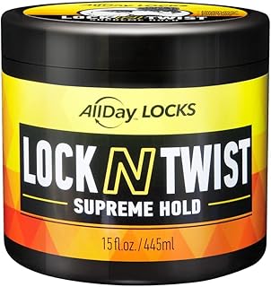 AllDay Locks Lock N Twist | Locking Gel, Re-Twist Locks, Supreme Hold | Smooths & Tames Frizz, Flake Free, Soft Finish | 1...