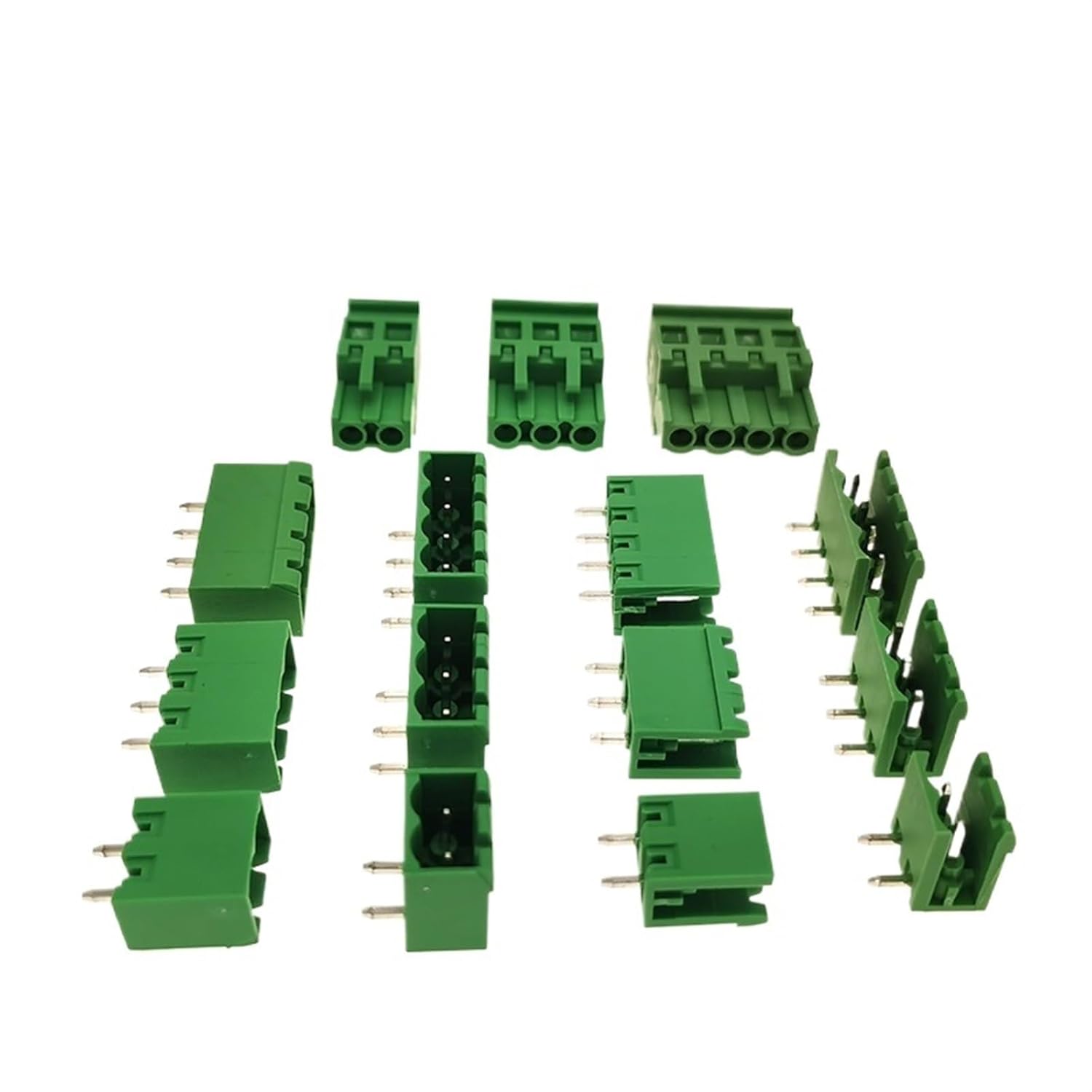 10Pcs Pluggable PCB Screw Terminal Block Connector Pitch 5.08mm 2/3/4/5/6/7/8/9/10P Male Female 2EDGKA/VC/RC/V/R Plug-in Bornier(2EDGKA Plus 2EDGRC,3P)