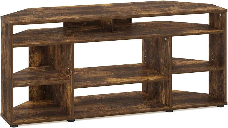 Corner TV Stand for TVs up to 55 Inch, Modern Entertainment Console