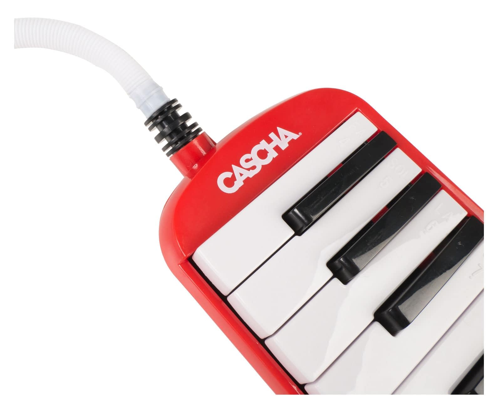 CASCHA Mélodica avec Étui et Embouchure, Instrument pour Enfants et Débutants, Rouge HH 2059