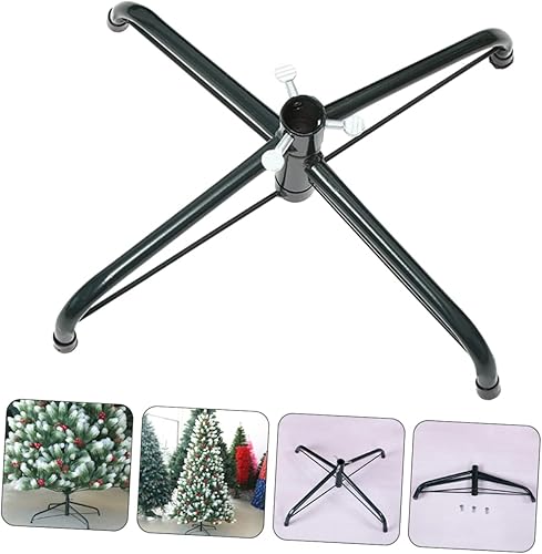Miniatura 5 de Base de árbol de Navidad, trípode giratorio, soporte ajustable, decoración de vegetación, soporte de metal para árbol de Navidad, soporte para árbol