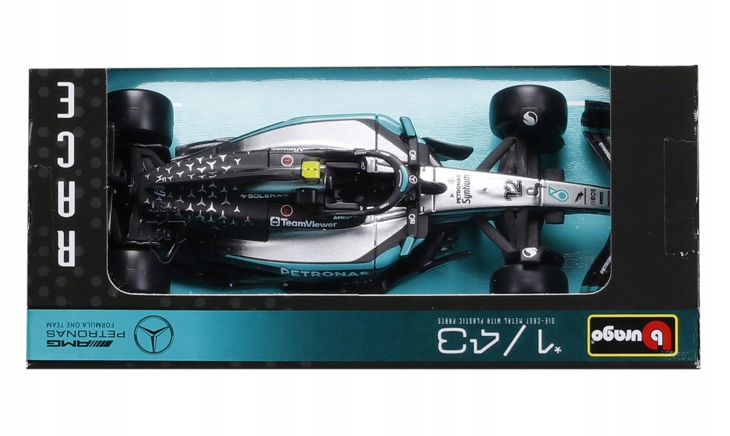 Bburago F1 Mercedes-AMG W16 2025 #12 Antonelli Auto Diecast Scala 1:43 Argento Nero