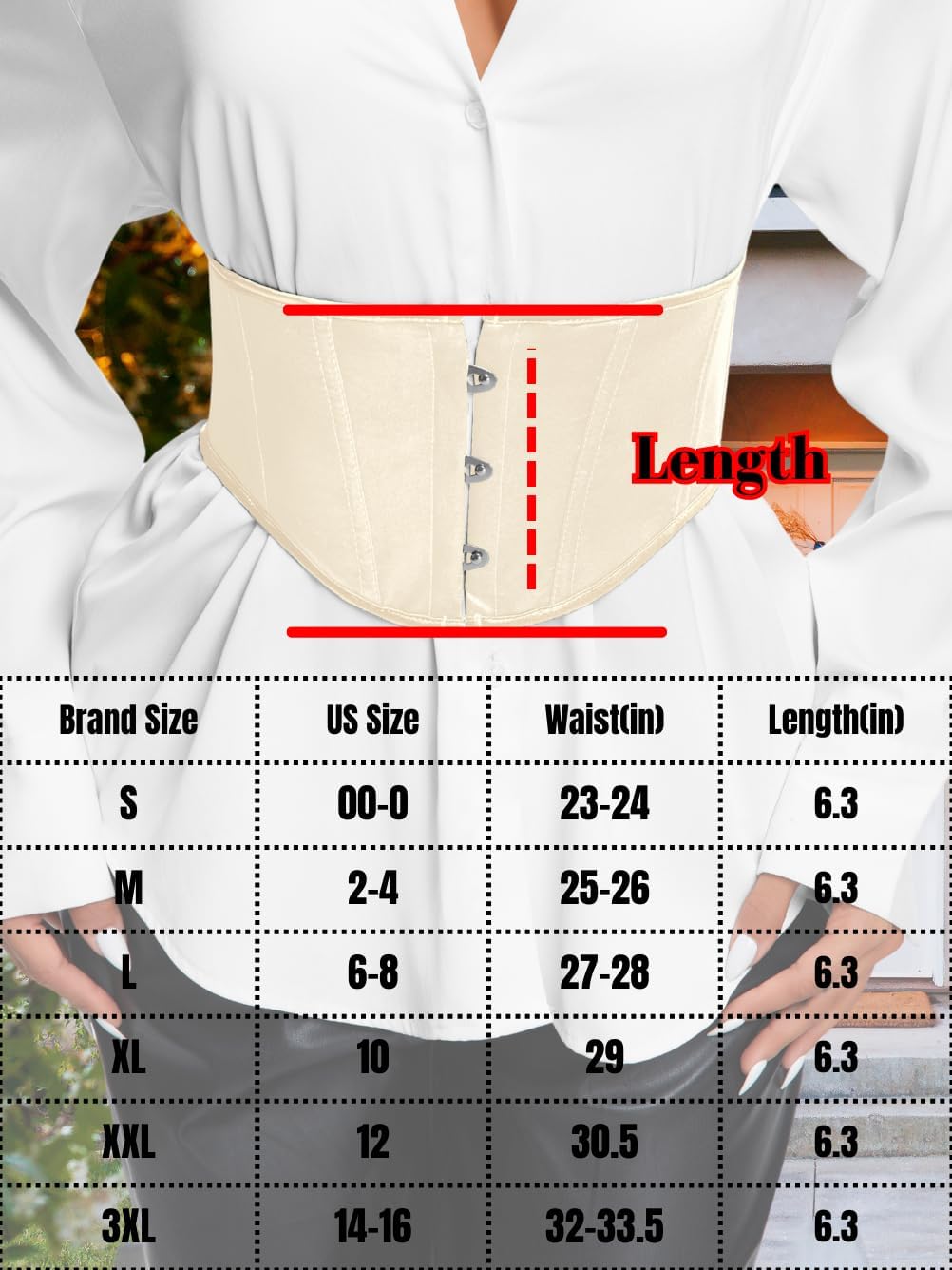 Women's Satin Underbust Corset Belt, Renaissance Elegant Waist Cincher, Front Hook & Lace-Up for Perfect Curves - Image 5