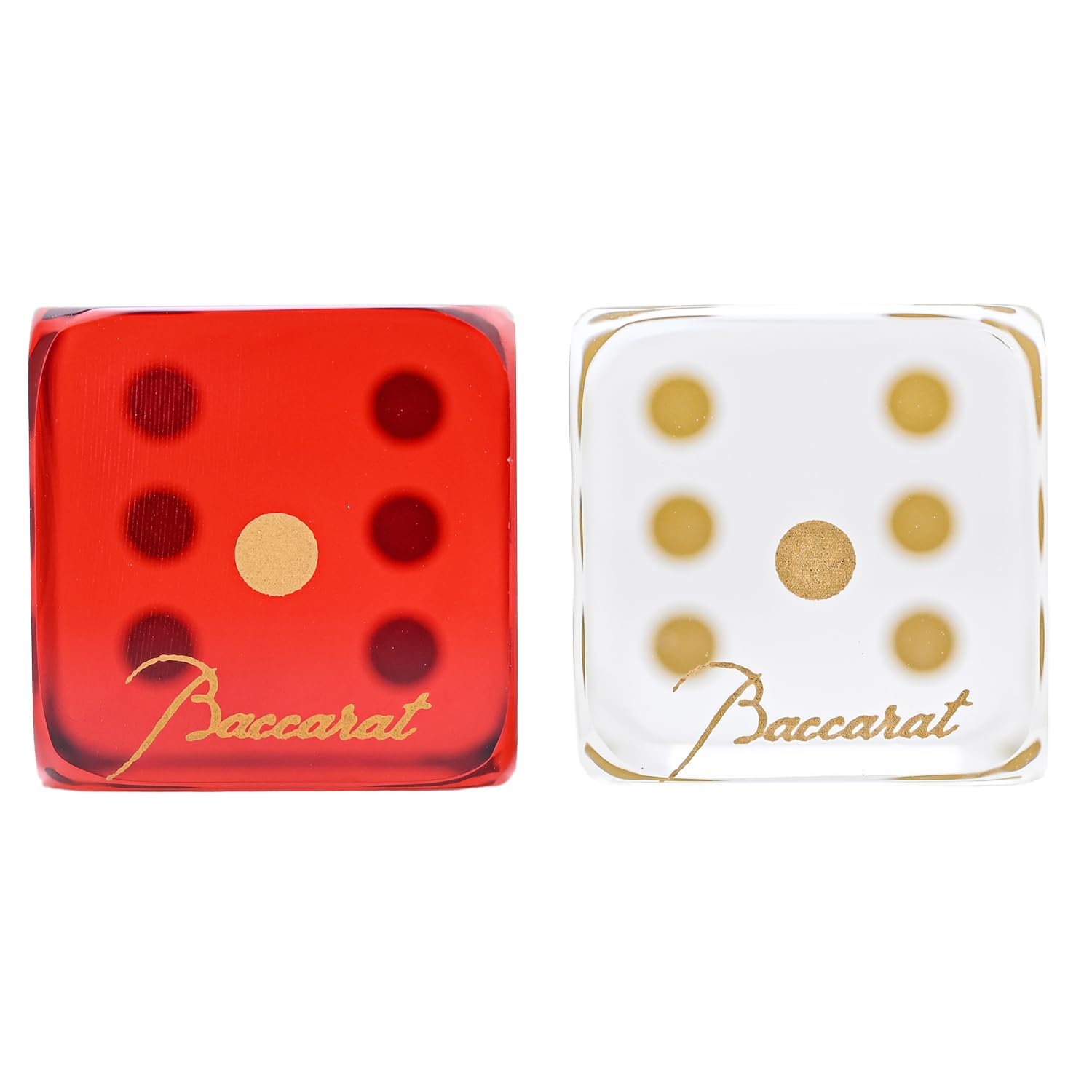 超希少 新品 バカラ クリスタルダイス サイコロ ゴールド 金彩 Amazon.co.jp: バカラ ダイス サイコロ 5個セット ジュー クリスタル