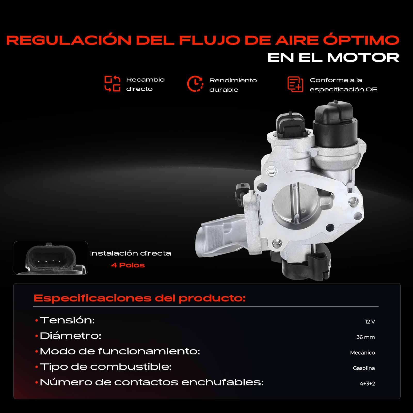 Frankberg Válvula de mariposa Cuerpo de mariposa Compatible con Twingo I C06 1.2 16V Kangoo KC0/1 1.2 Clio III BR0/1 CR0/1 1.2 16V Clio II BB CB 1.2 Replace# 7700108120