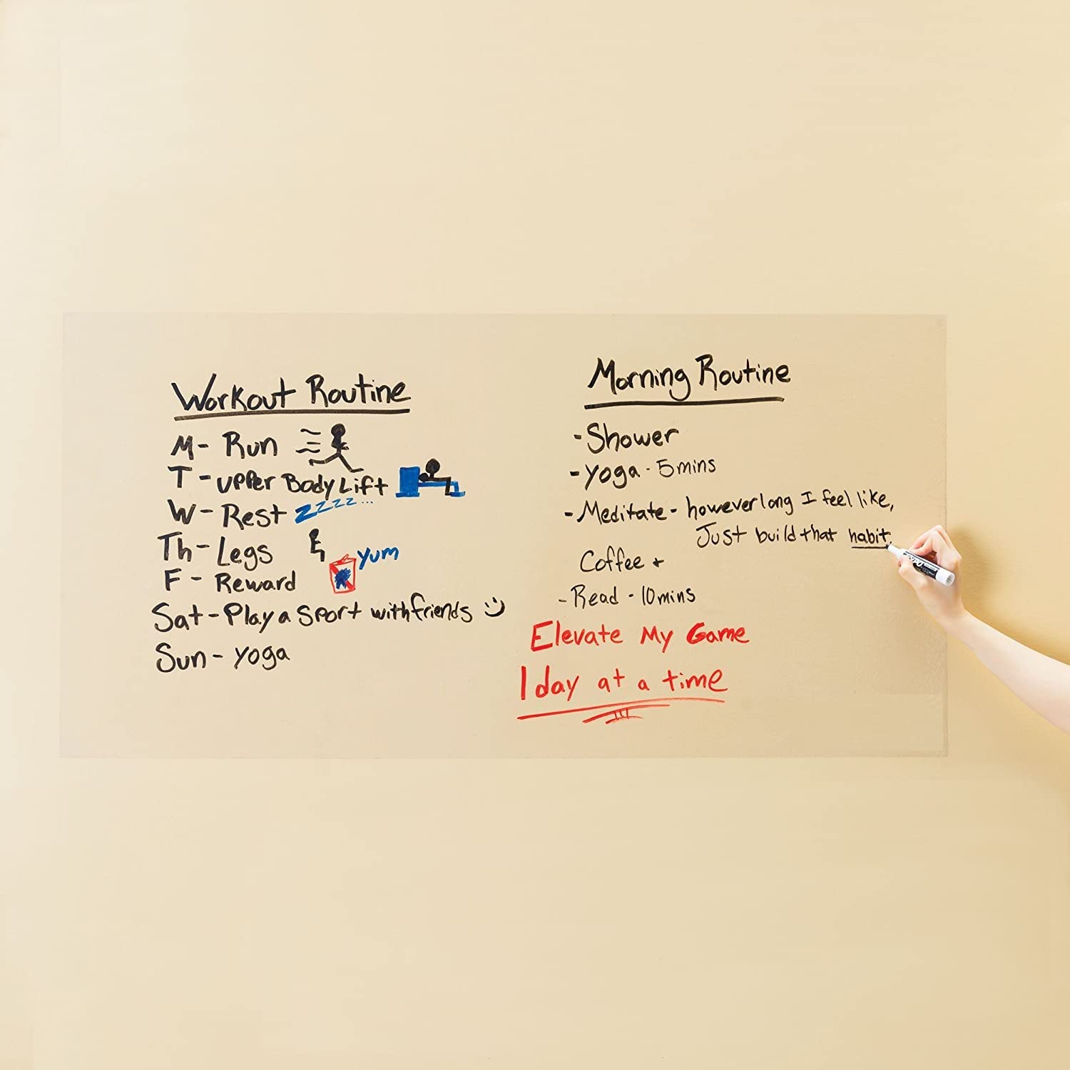 Clear Whiteboard Wall Sticker 2�x4� � Self-Adhesive Transparent Peel & Stick Decal � Dry Erase Removable Message Board for Home, Office & Dorms � Great for Organizing & Brainstorming 24x48-image-9