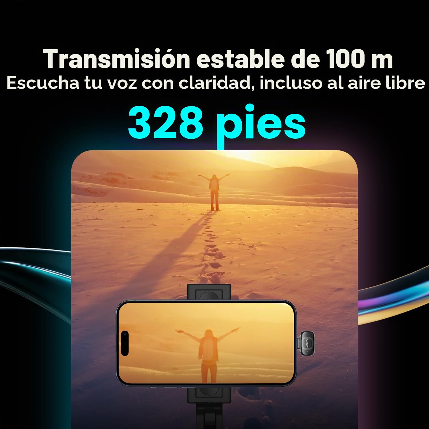 Movo NanoMic - Micrófono inalámbrico dual Lightning para iPhone 14 y inferior, micrófono Lavalier para iPhone, ideal para vlogging, TikTok, creación de contenido