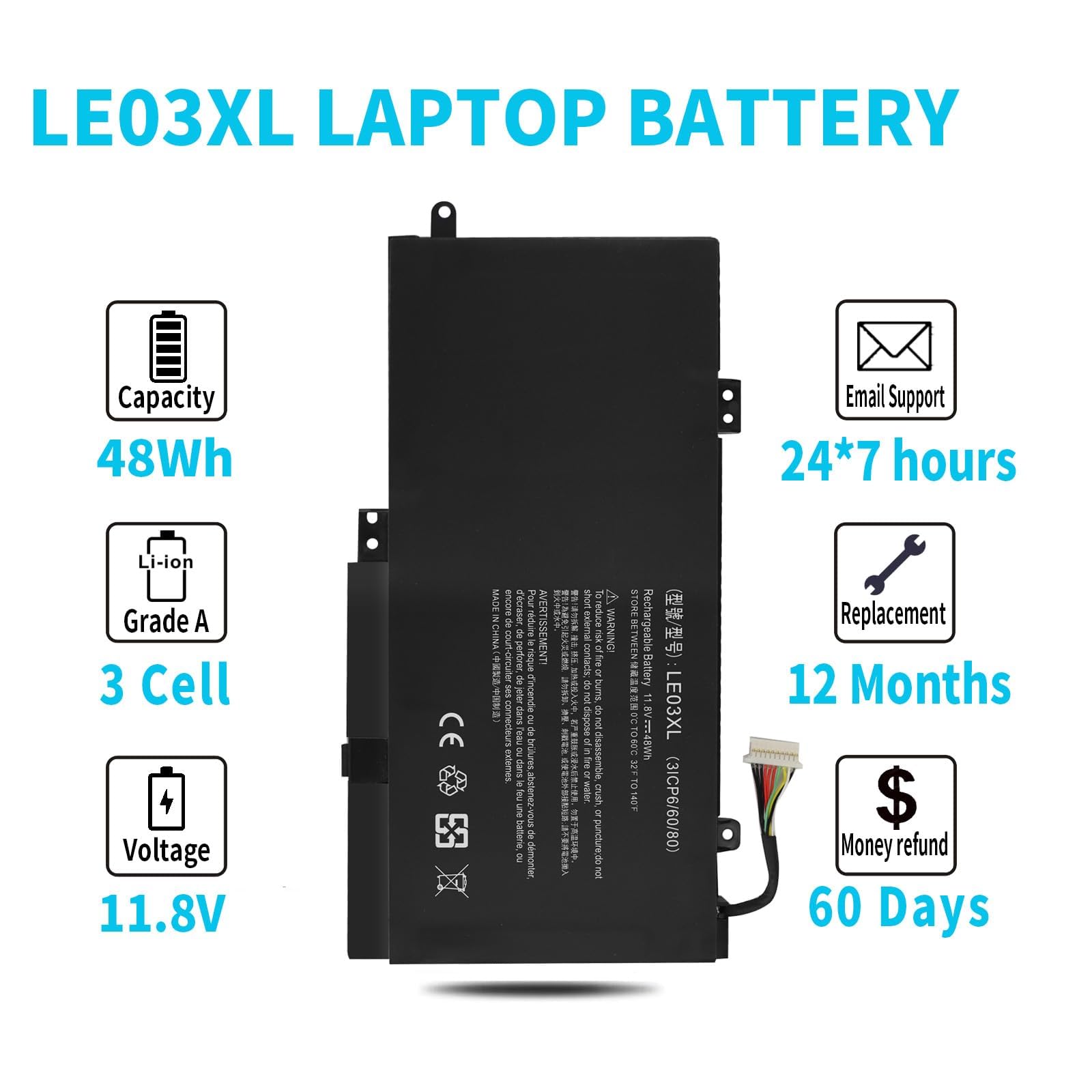 モンブラン ノート 146 エクストリーム 3.0 カシスレザー 134705 Amazon.com: LE03XL 796356-005 Laptop Battery for HP Envy X360 m6-w