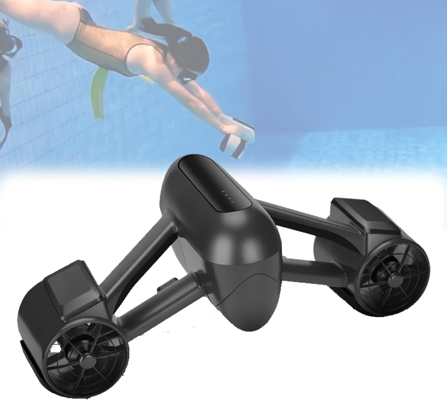 Sea Scooter,Underwater Scooter Dual Motors 2 Gear Speed 4.47mph 60 Mins 164ft Pool Diving Snorkeling Water Scooter with Low Battery Alarm,for Adults