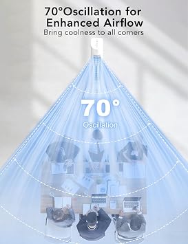 35 INCH Windowless Swamp Cooler Air Conditioner, Evaporative Air Cooler with Smart Timer for Auto-Off, w/Remote Control, Wider Oscillation, Cool Mode, Portable Air Conditioner for Bedroom Home Office