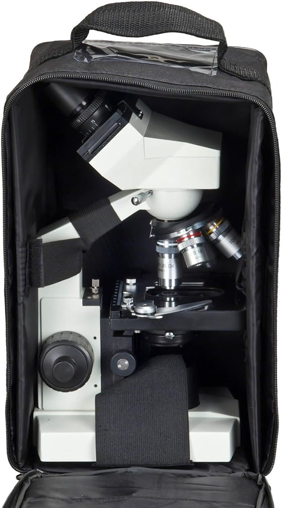 OMAX 40X-2500X Lab Binocular Biological Compound LED Microscope with Vinyl Carrying Case