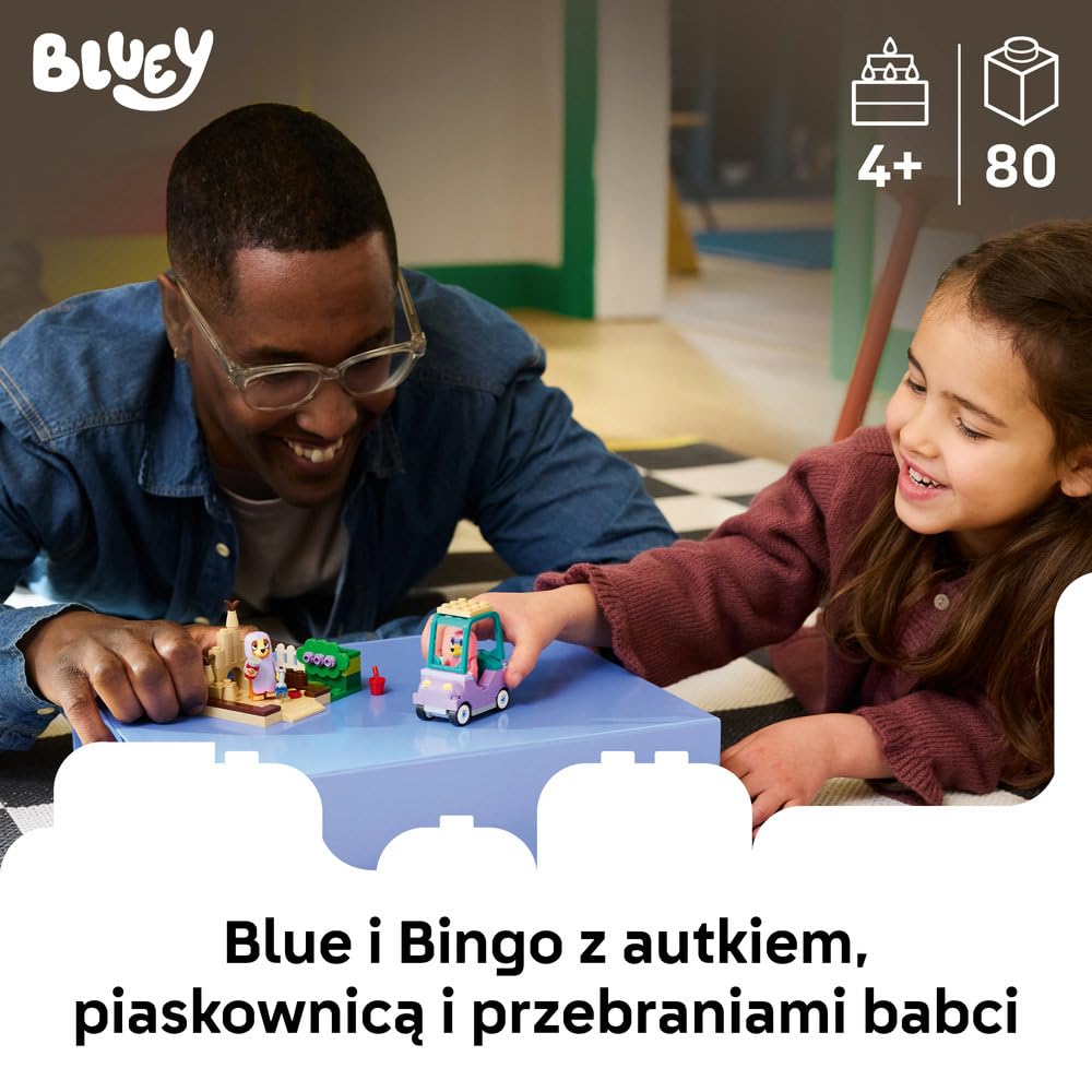 LEGO Blue Babunie z Bingo i Blue, zabawka konstrukcyjna dla dzieci, zestaw z samochodem, ogrodem i postaciami z serialu, pomysł na prezent dla chłopca i dziewczynki od 4 lat 11216