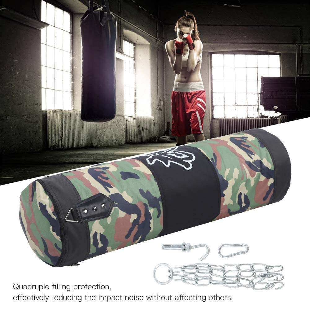Yuecoom Professional Boxing Sandbag, Hanging Type Thicken Training Punching Bag for Fitness Room,Indoor Boxing Bag Heavy Bag Boxing (Green Hollow Model 100cm)