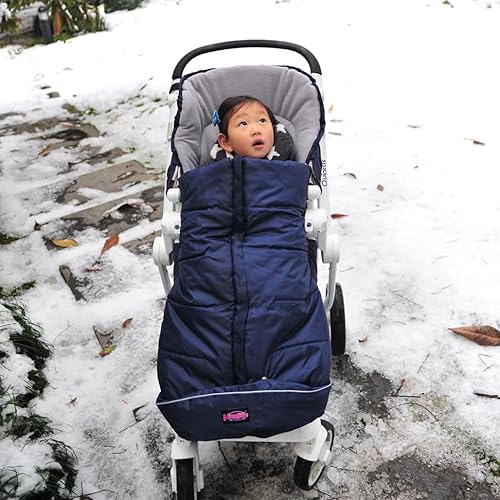 Miniatura 6 de Cozy Toe Winter Tour Saco de dormir impermeable para niños pequeños, saco universal para cochecito, manta multifuncional para cochecito de bebé,