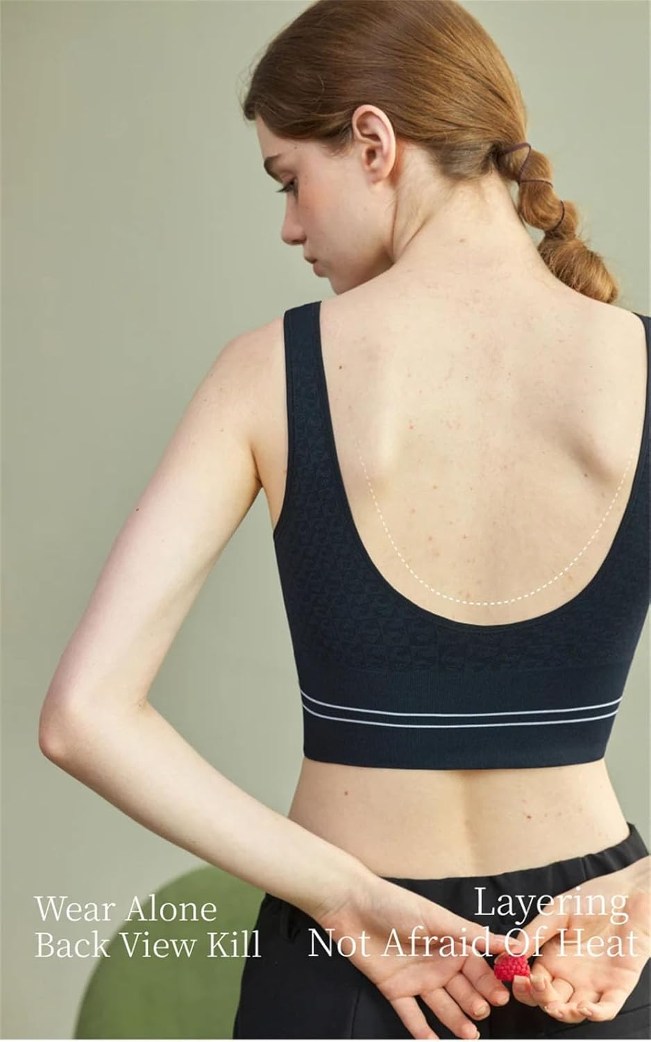 Women's Summer Tank Top, Cropped Knitted Sleeveless Sports Vest Top with Chest Pad