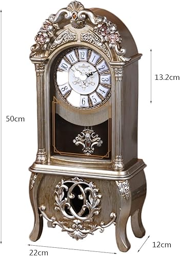 Miniatura 3 de Reloj de escritorio y estante de reloj de reloj vintage Retro Mantelmanto ritmo reloj con movimiento de péndulo