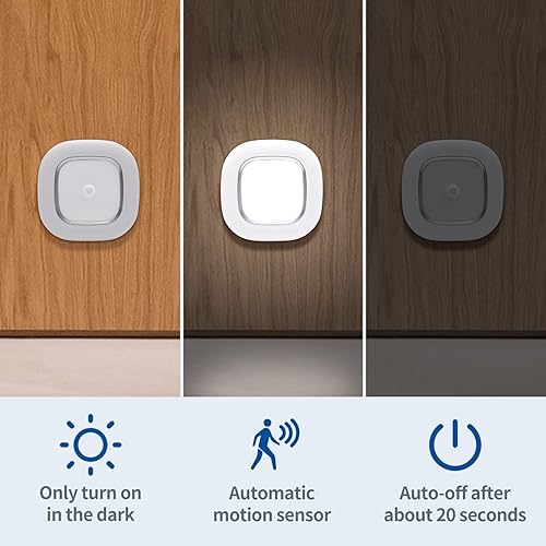 Miniatura 23 de Luces LED activadas con sensor de movimiento para armario, luz de techo LED inalámbrica activada para interiores, funciona con pilas, 300 lm