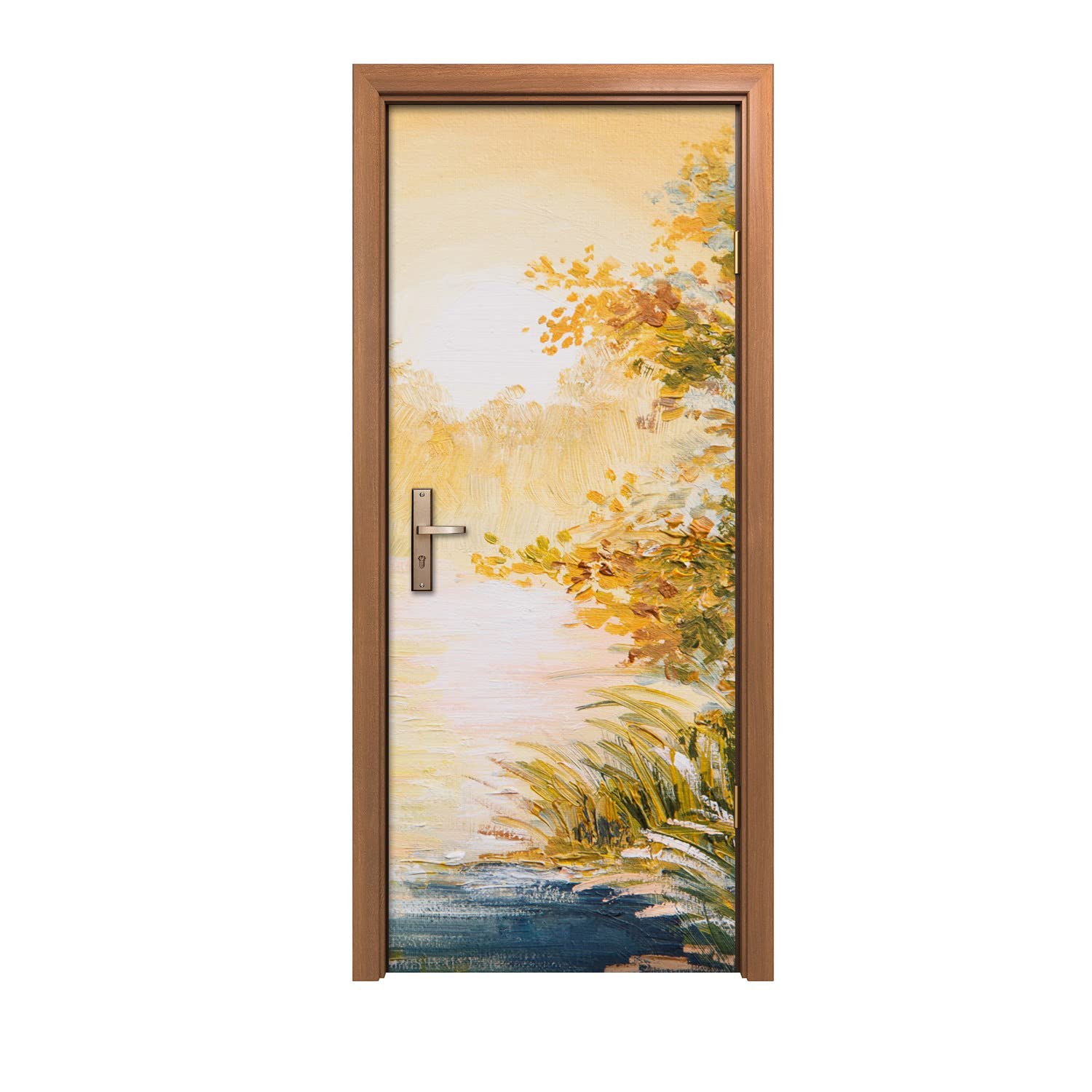 Autocollant de porte 90x200cm Lac de la nature pour décoration murale
