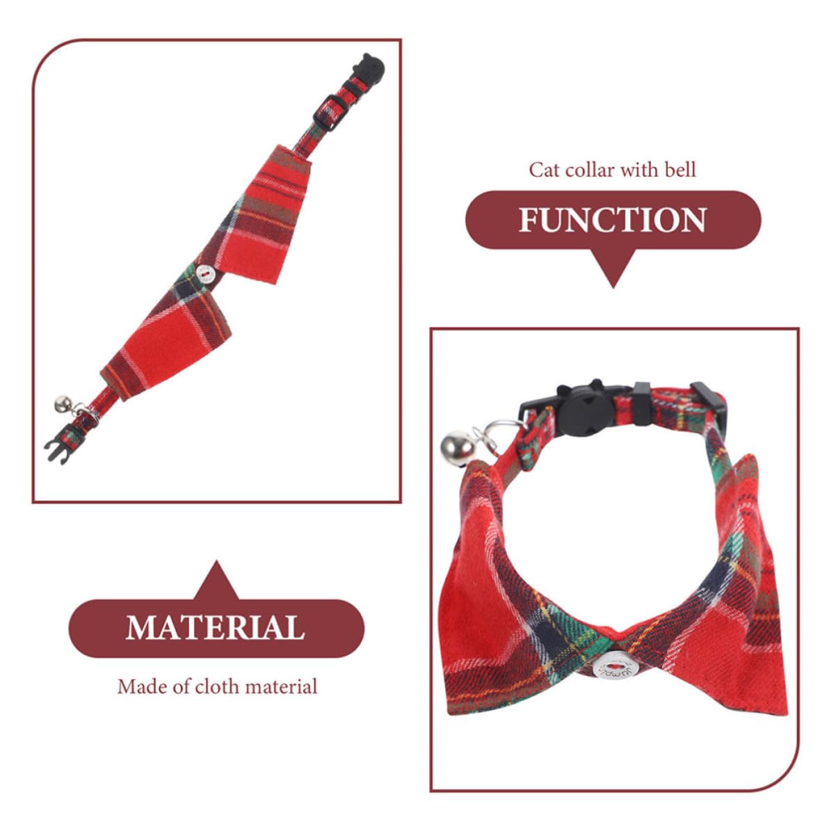 TOYANDONA 10 Pièces Collier Décoratif pour Chat avec Clochette et Nœud,