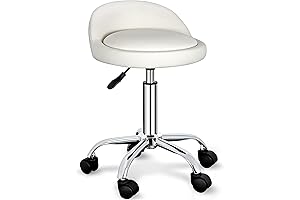 Professional Medical Rolling Stool with Adjustable Height and Backrest