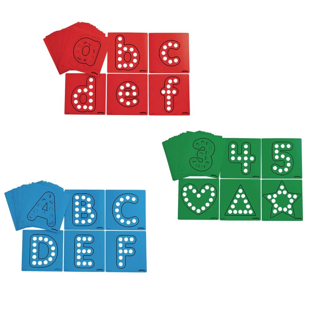 Colorations Dabber Dot Stencils Kit, Dabber Dot Lowercase Alphabet Stencils, Uppercase Alphabet Stencils, Alphabet Stencils, Dabber Dot, Letter Stencils, Dabber Dot Letter Stencils, Letter Tracing