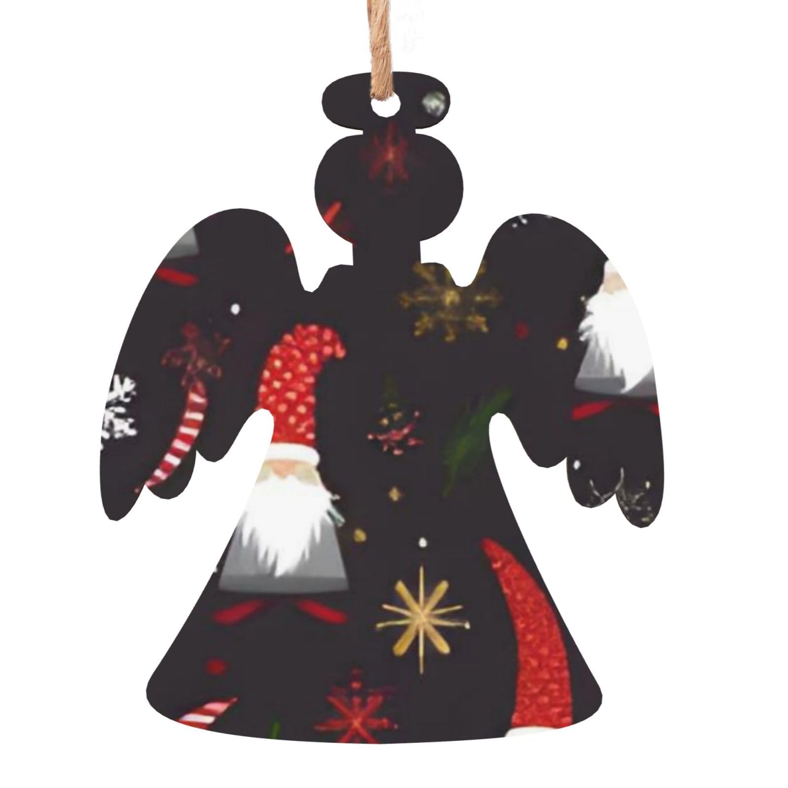 Christmas Decorate Christmas Wooden Ornaments Exquisite Handcrafted Wood Hanging Decor with Double-Sided Print, Perfect for Holiday Tree & Home Festive Decoration