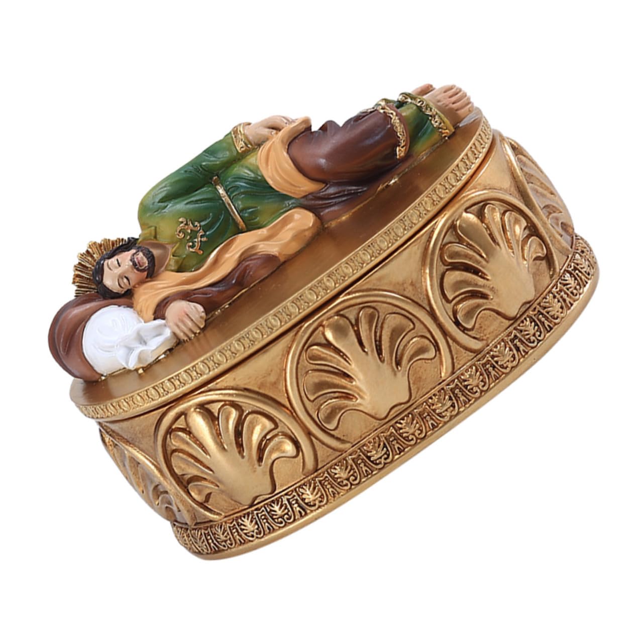 Joyero de Resina San José para Guardar Joyas y Anillos