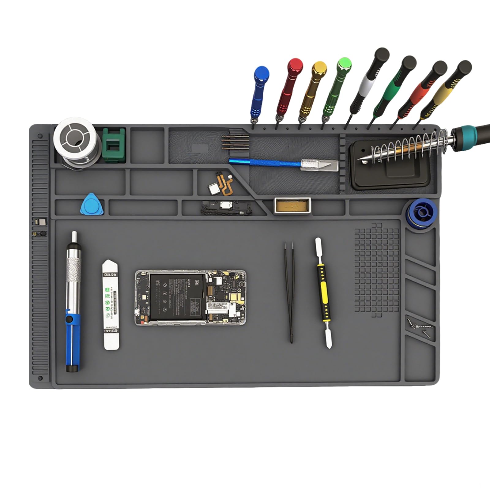 Large Silicone Soldering Mat for Electronic Repair, 21.6 X 13.8 in