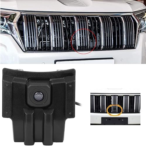 Miniatura 4 de Cámara de visión delantera del coche apta para Prado 2018? 2019, ABS Car Front View Grille Camera CCD HD Parking Cámara delantera