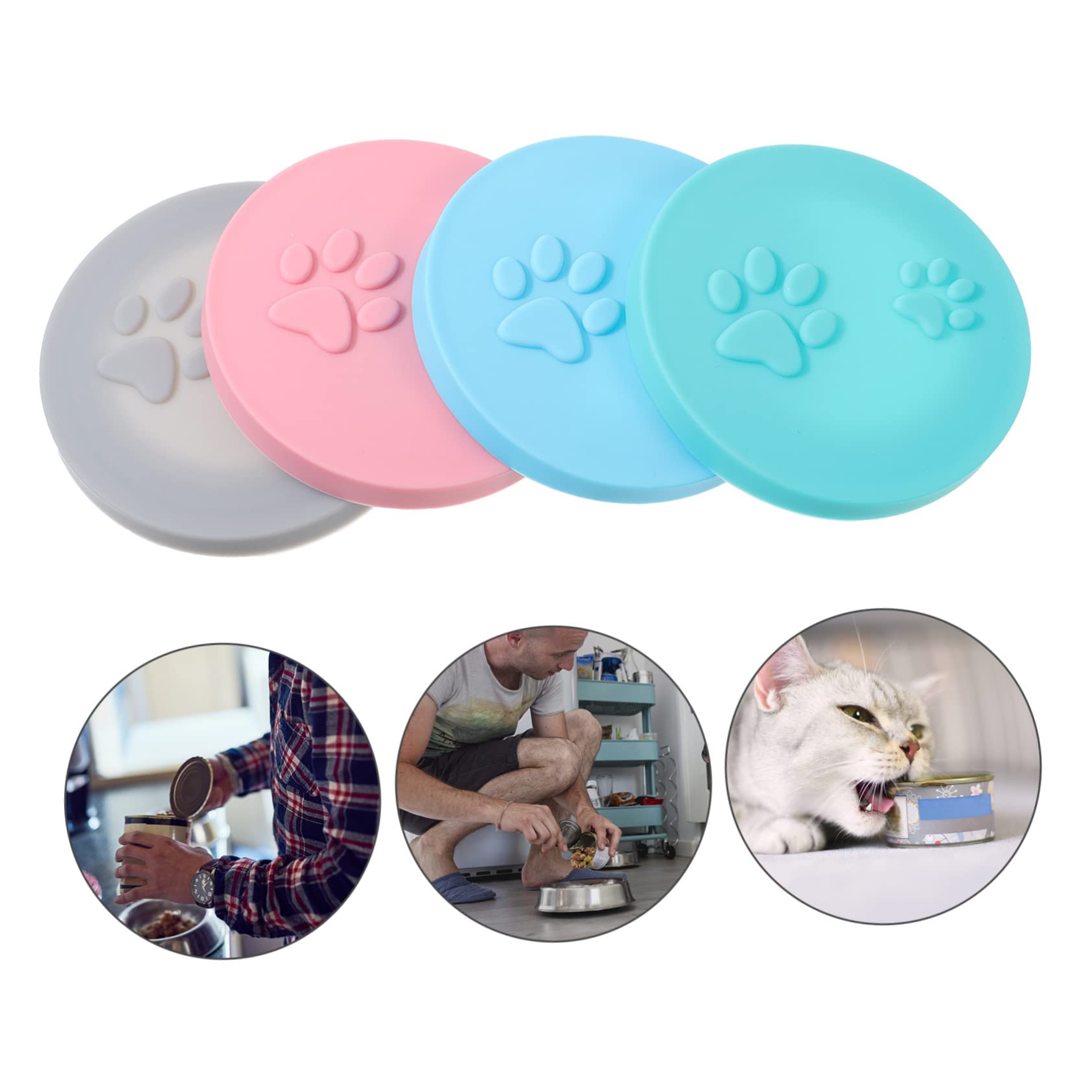 minkissy 12piezas De para Latas De Comida para Cubiertas Reutilizables para Almacenar Comida Húmeda y Olores El Refrigerador