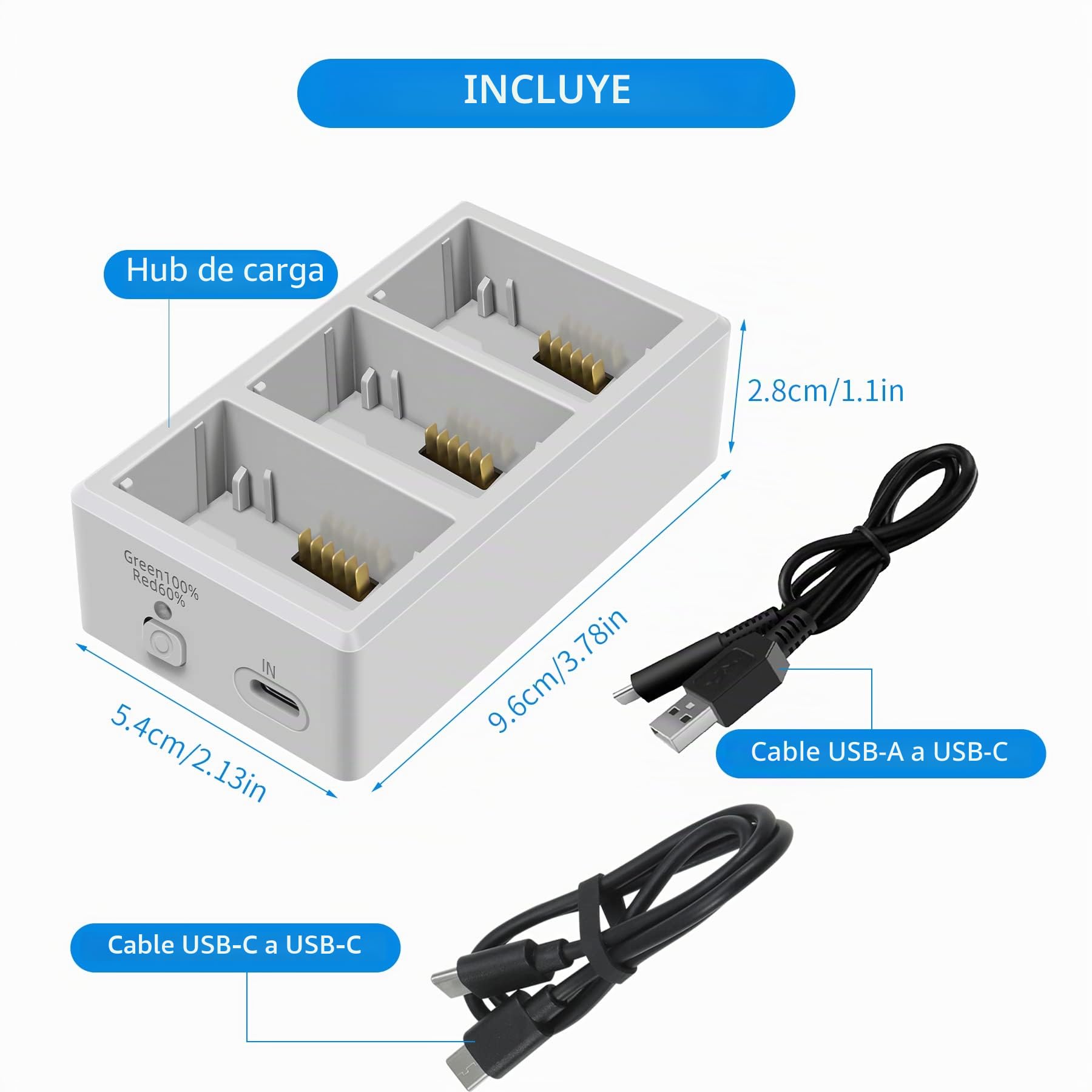 Centro de Carga de Batería para dji Mini 3 Pro, Mini 3 Drone, Cargador Charger Hub, Carga 3 Baterías Secuencia Accesorio