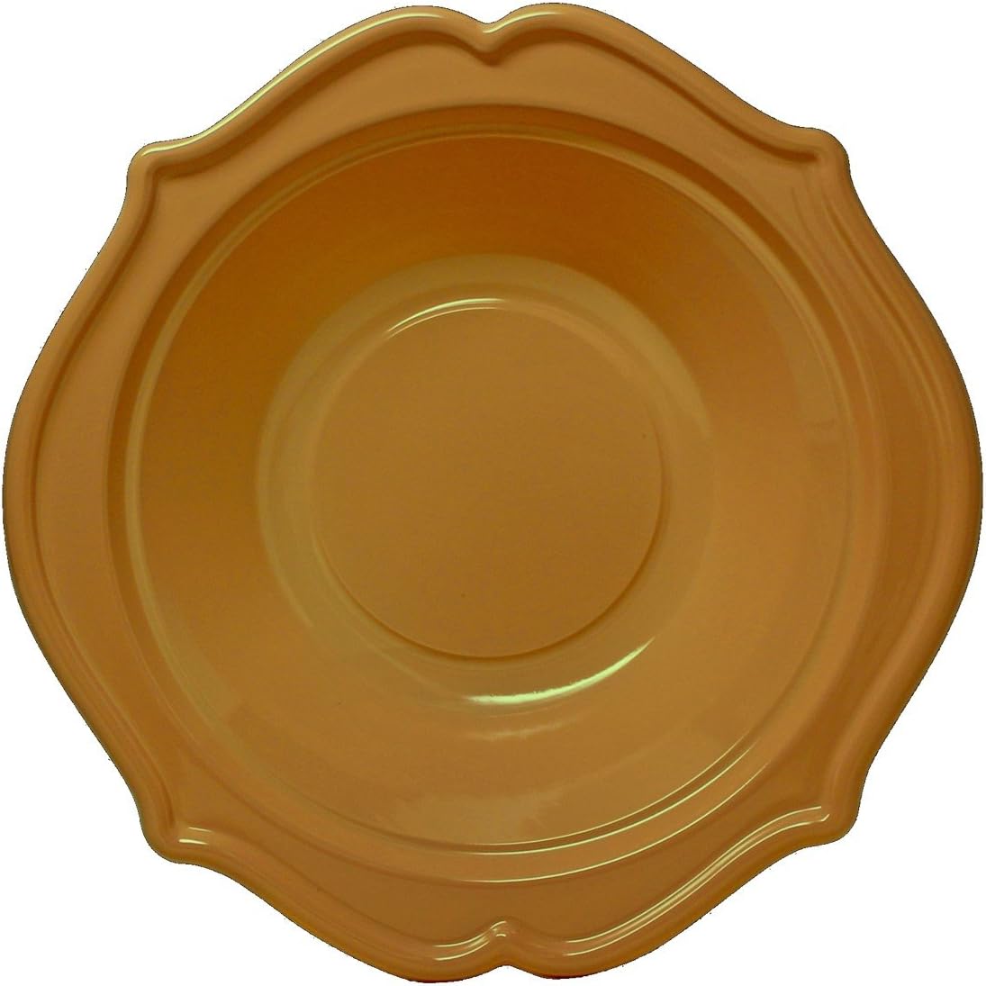 Posh Setting Festive Collection Medium Weight Plastic Gold Colored 10 oz. Party Soup Bowls (12 Pack)