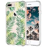 iPhone 8 Plus Case, iPhone 7 Plus Case, Fashion iPhone 7 Plus Case, MOSNOVO Tropical Palm Leaves Clear Design Printed Case with TPU Bumper Case Cover for iPhone 7 Plus (2016) / iPhone 8 Plus (2017)