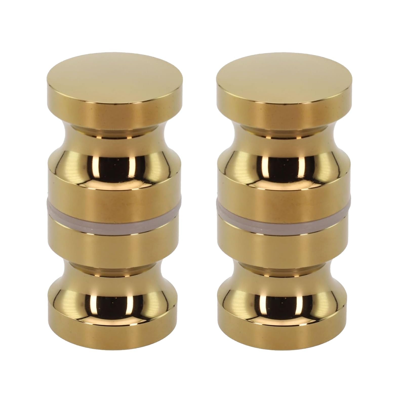 Nes Home Brushed Brass Round Aluminium Shower Door Knob Handle Set Of 2