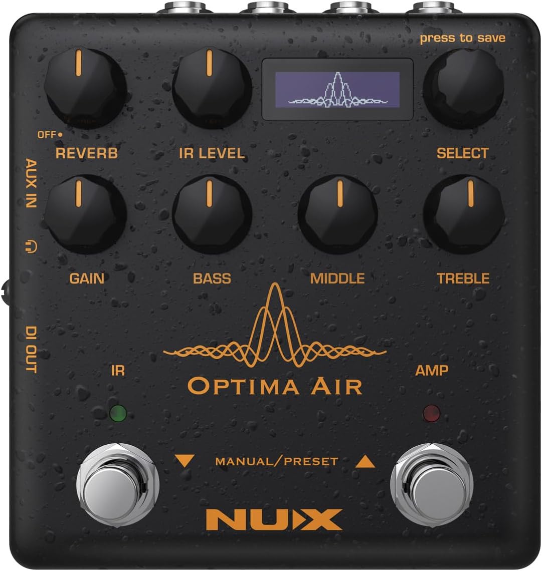 NUX Optima Air Dual-Switch Acoustic Guitar Simulator with a Preamp,IR Loader, Capturing Mode