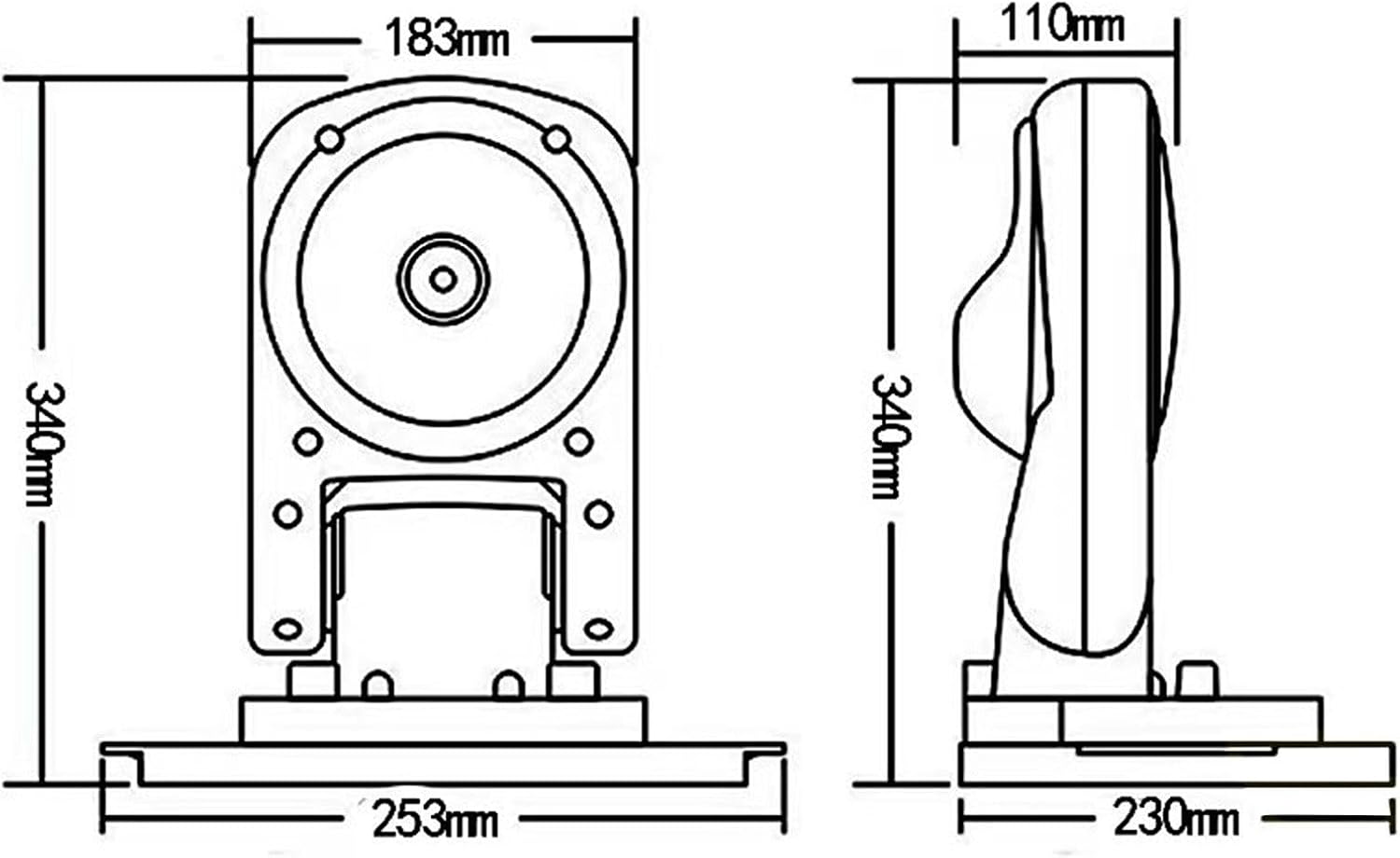 Vehicle Wireless Searchlight, Waterproof Rescue Spot Light High Brightness 360° Adjustable for Boat for Vehicle,12V-70W