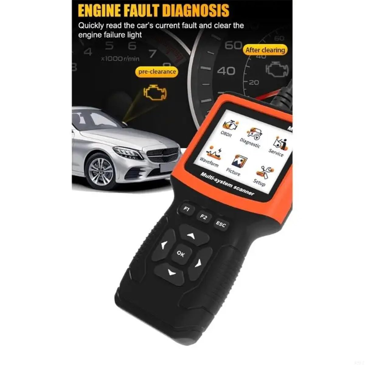 M301 Automobile Diagnosi di Guasto Strumento Motore Tester OBD 2 Strumento di Rilevamento Codice Scheda di Lettura ABS Airbag