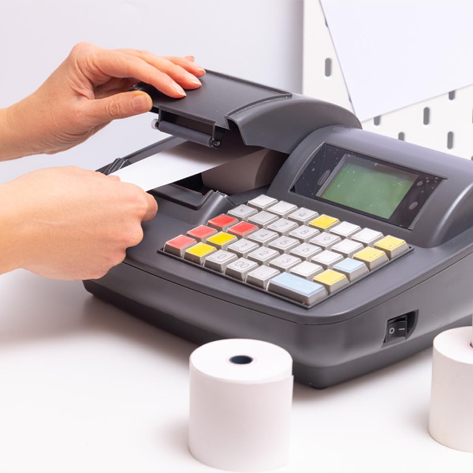 50 Rollen 80mm x 80m x 12mm Thermopapier Kassenrollen Ersatz-Papierrollen, Ec-Cash Kassenrollen für POS-Systeme Kassen und Bon Drucker BPA-Freies mit den Meisten Druckrechnern und Registrierkassen