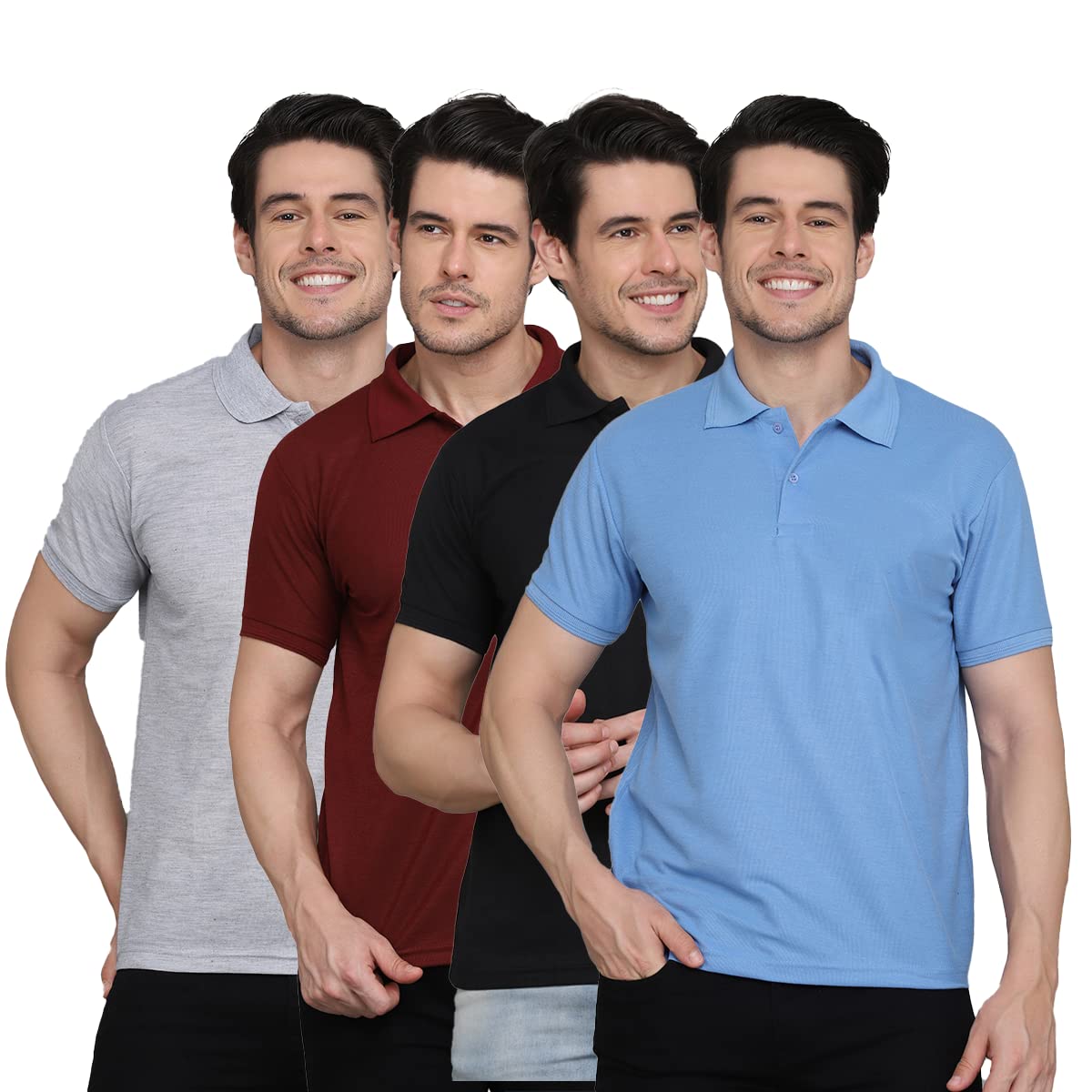 inkkr Men's Polo Neck T-Shirt Combo-picture-31