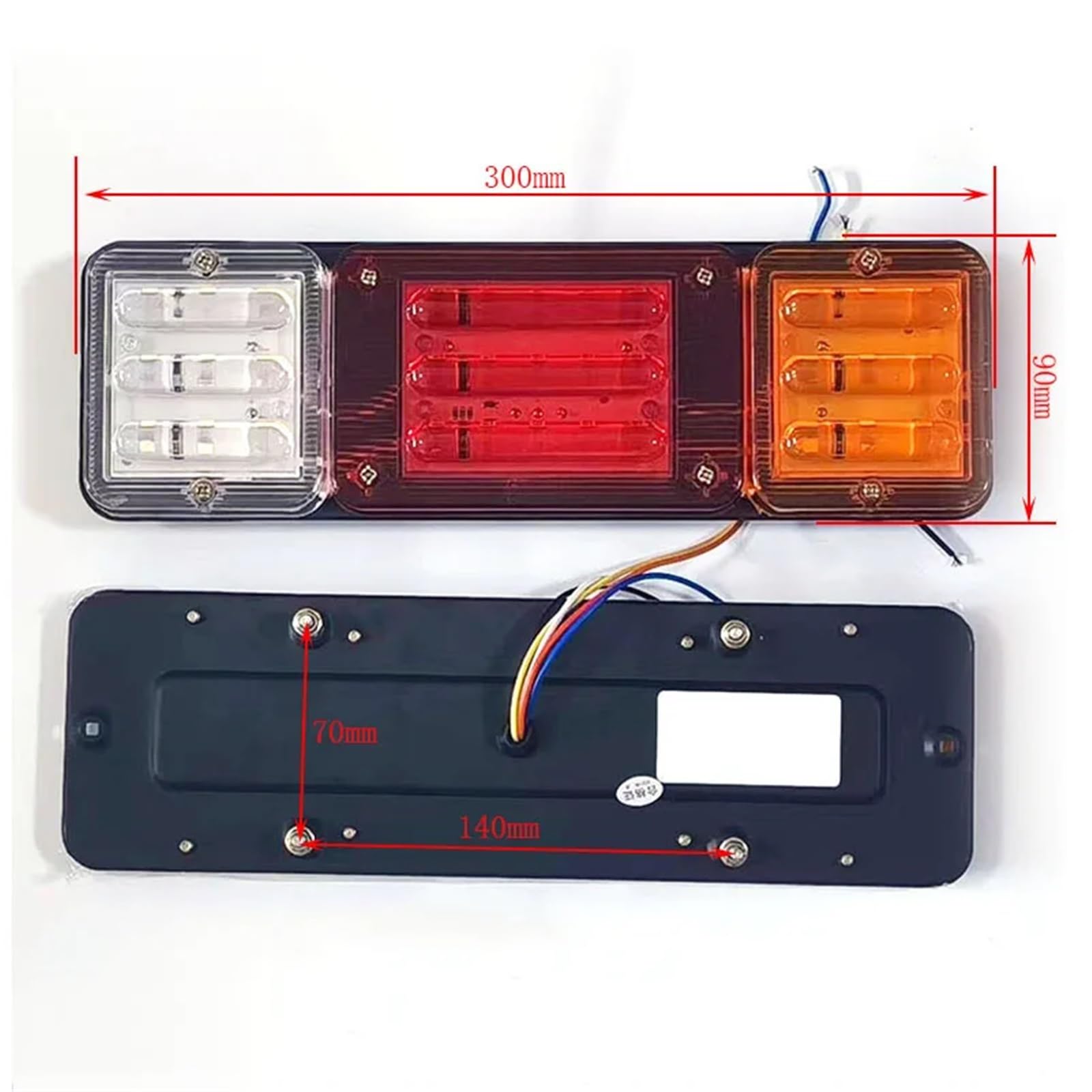 2X Przyczepa Ciężarówka Tylne Światła 12V 24V Kierunkowskaz Cofania Hamulec Lampa LED Łodzi Pojazdy Ciężarówka Tylne Światło(24V)