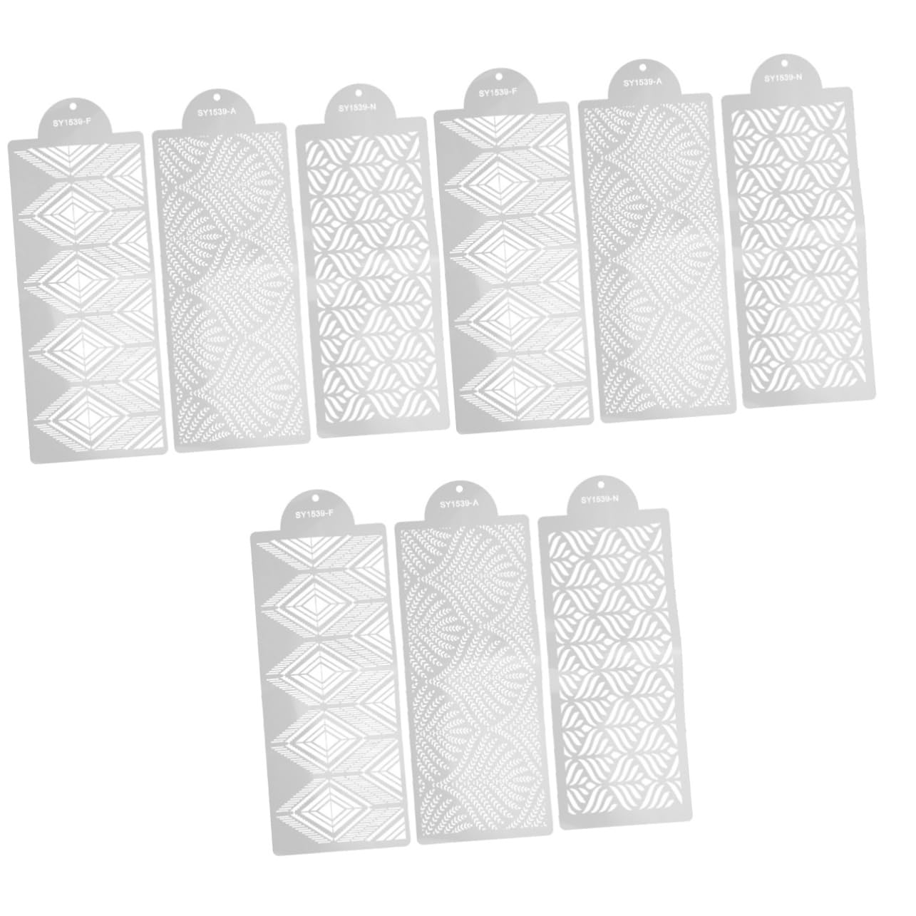 Abaodam 3sets Stencil Per Torte Inossidabile Creativi Per Decorazioni Dolci e Dessert Facile Da Usare e Demoulding Per Feste e Speciali