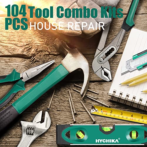 Taladro Atornillador 12V, HYCHIKA 104pcs Taladro Bateria Kit Herramientas Bricolaje, 1,5Ah destornillador electrico, 30N.m Par Máx, 1 Hora de Carga Rápida, Caja Herramientas Completa - imagen 4
